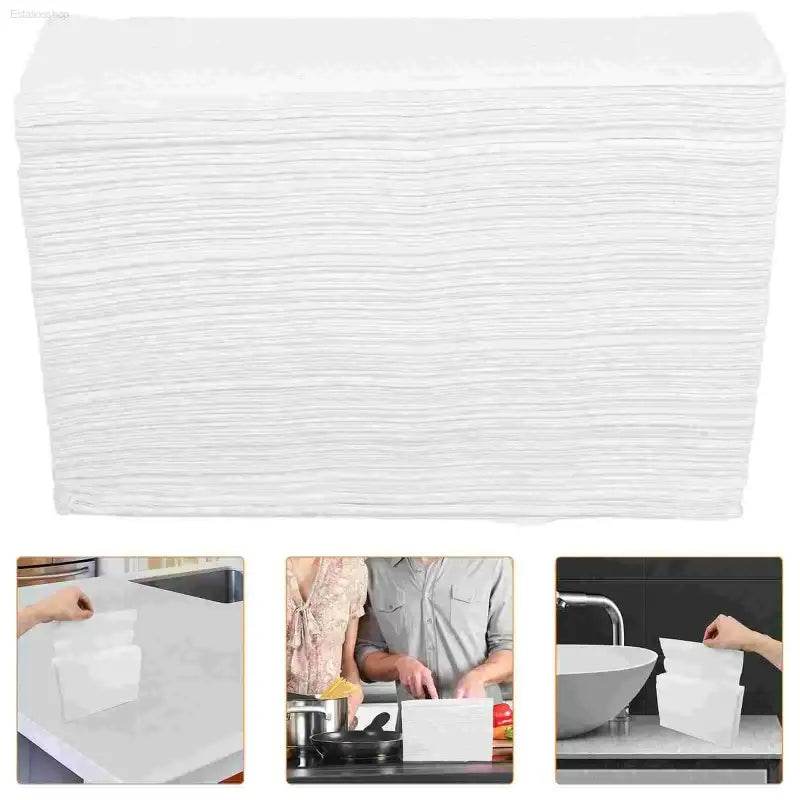 White paper towels.