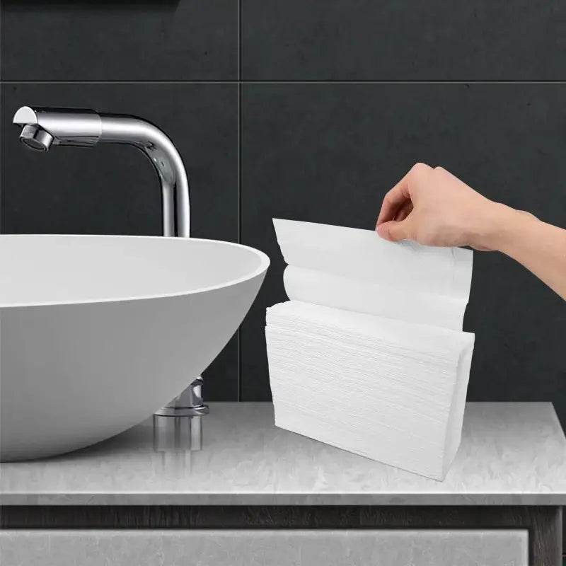 White hand towels.