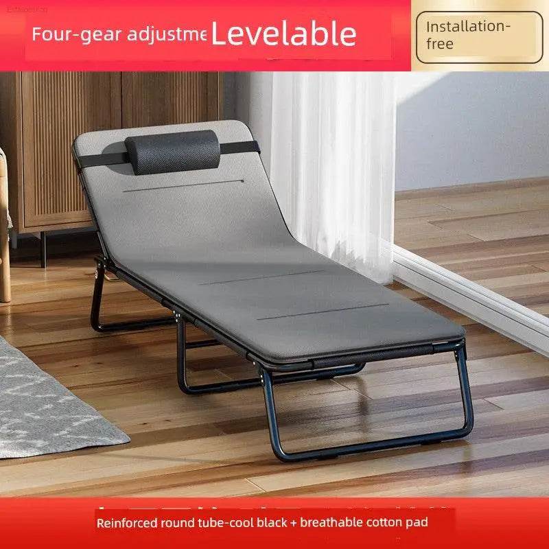 Folding Bed Single Bed Noon Break Bed Office Nap Recliner Camp Bed Simple and Portable Hospital Accompanying Bed For Home - Estalios