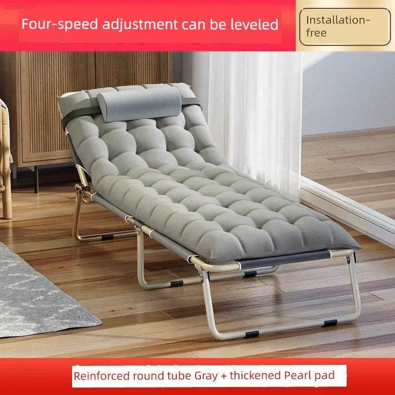 Folding Bed Single Bed Noon Break Bed Office Nap Recliner Camp Bed Simple and Portable Hospital Accompanying Bed For Home - Estalios