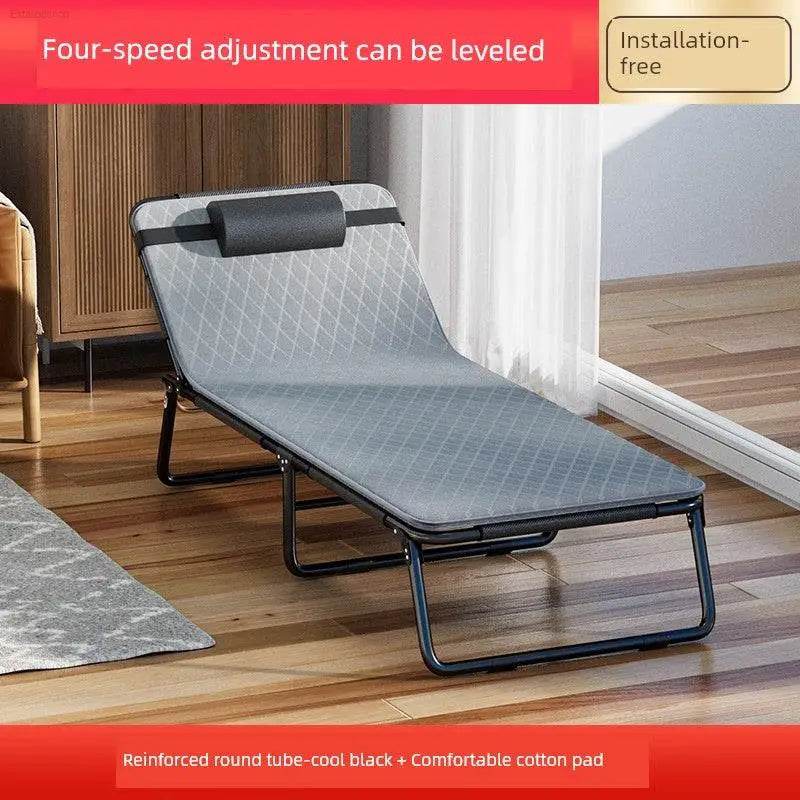 Folding Bed Single Bed Noon Break Bed Office Nap Recliner Camp Bed Simple and Portable Hospital Accompanying Bed For Home - Estalios