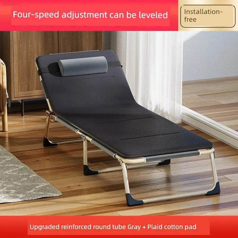 Folding Bed Single Bed Noon Break Bed Office Nap Recliner Camp Bed Simple and Portable Hospital Accompanying Bed For Home - Estalios