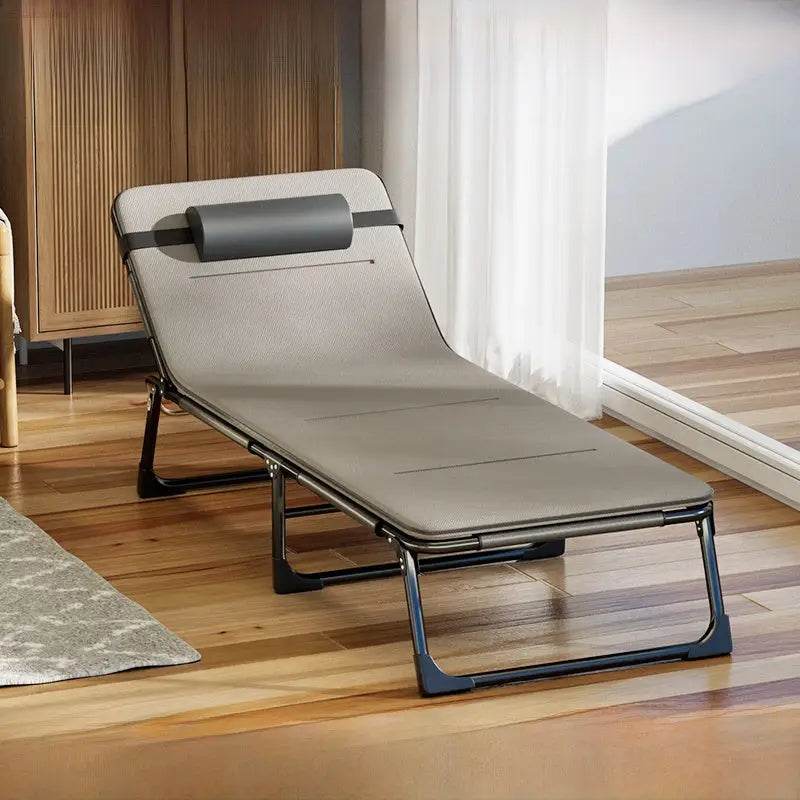 Folding Bed Single Bed Office Lunch Break Recliner Bed for Lunch Break For Home Adult Simple Accompanying Bed Three Fold Camp Bed - Estalios