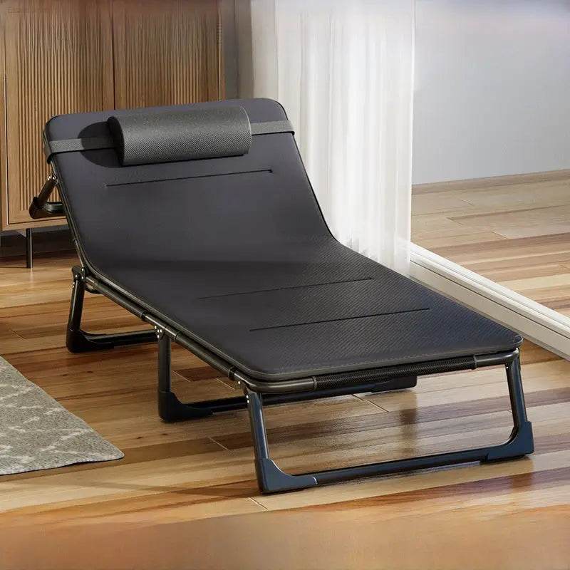 Folding Bed Single Bed Office Lunch Break Recliner Bed for Lunch Break For Home Adult Simple Accompanying Bed Three Fold Camp Bed - Estalios