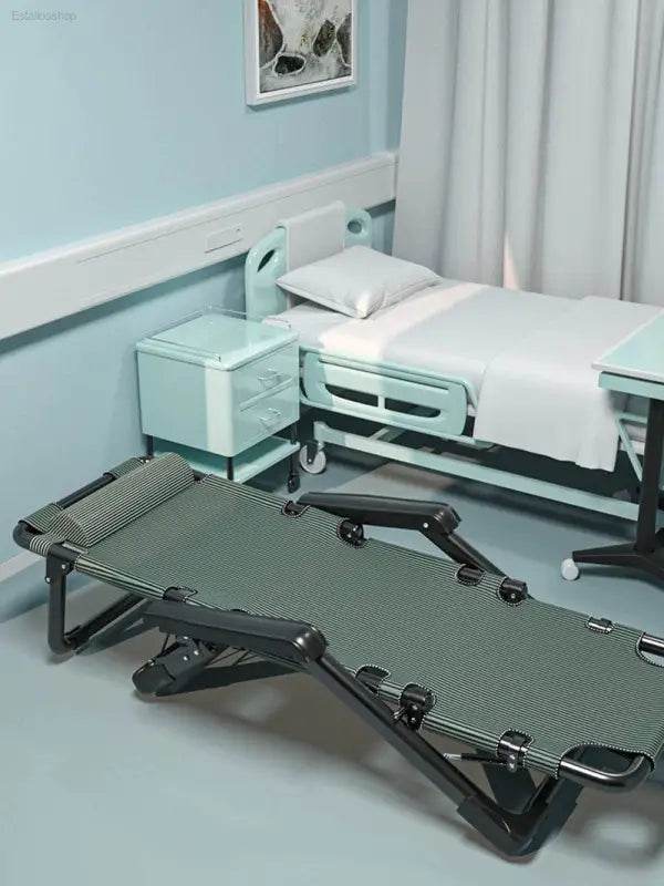 Folding Bed Single Bed Office Lunch Break Recliner Bed for Lunch Break For Home Adult Simple Accompanying Bed Portable Camp Bed - Estalios