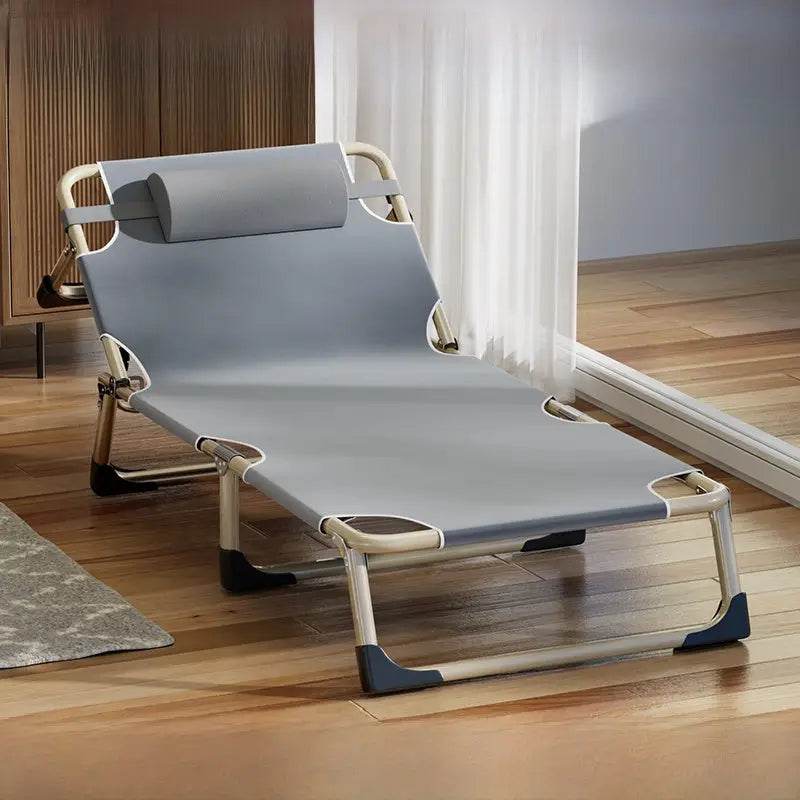 Folding Bed Single Bed Office Lunch Break Recliner Bed for Lunch Break For Home Adult Simple Accompanying Bed Three Fold Camp Bed - Estalios