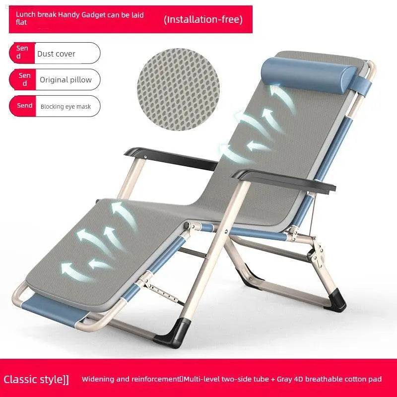 Folding Bed Single Bed Office Lunch Break Recliner Bed for Lunch Break For Home Adult Simple Accompanying Bed Portable Camp Bed - Estalios