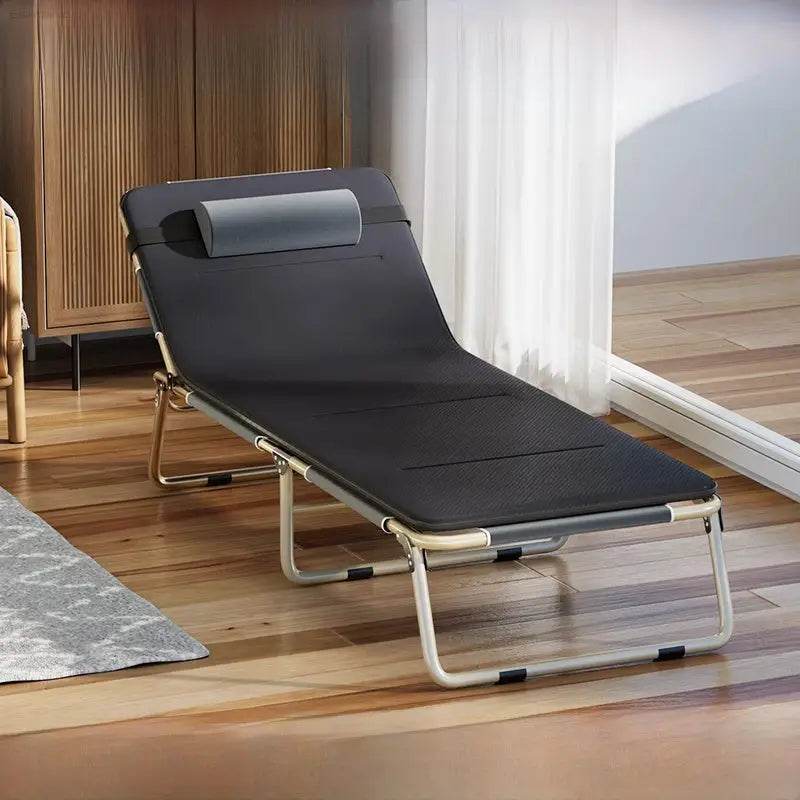Folding Bed Single Bed Office Lunch Break Recliner Bed for Lunch Break For Home Adult Simple Accompanying Bed Three Fold Camp Bed - Estalios
