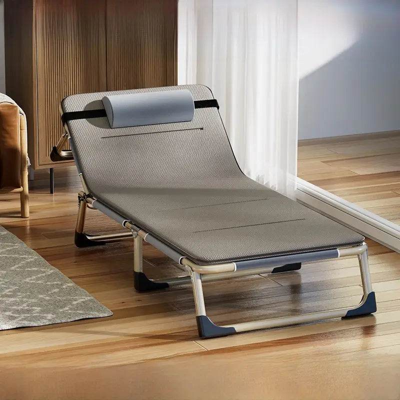 Folding Bed Single Bed Office Lunch Break Recliner Bed for Lunch Break For Home Adult Simple Accompanying Bed Three Fold Camp Bed - Estalios