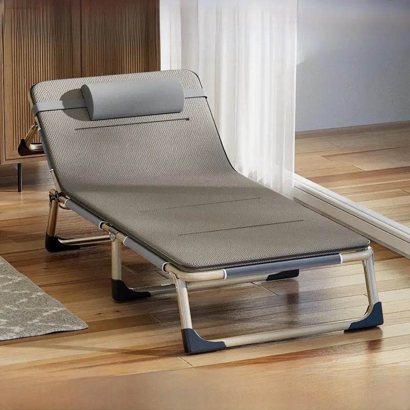 Folding Bed Single Bed Office Lunch Break Recliner Bed for Lunch Break For Home Adult Simple Accompanying Bed Three Fold Camp Bed - Estalios