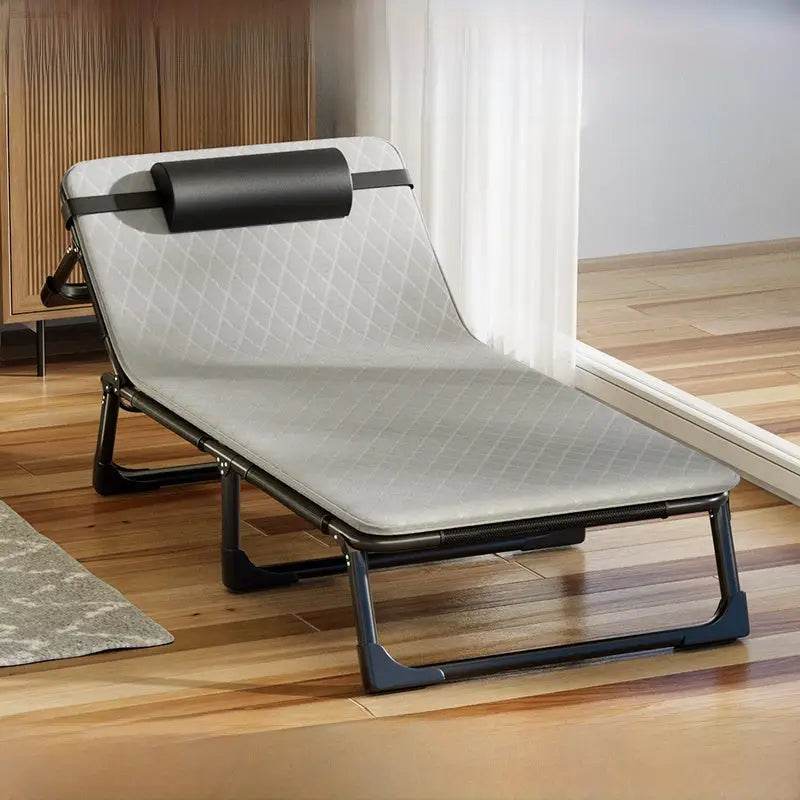 Folding Bed Single Bed Office Lunch Break Recliner Bed for Lunch Break For Home Adult Simple Accompanying Bed Three Fold Camp Bed - Estalios
