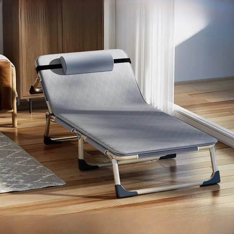Folding Bed Single Bed Office Lunch Break Recliner Bed for Lunch Break For Home Adult Simple Accompanying Bed Three Fold Camp Bed - Estalios