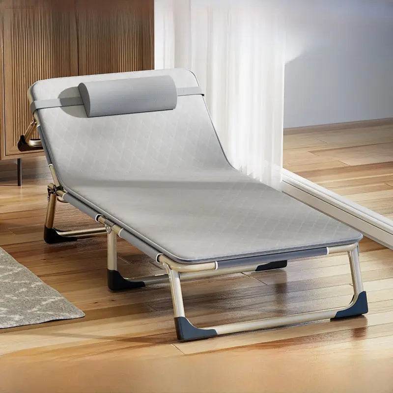 Folding Bed Single Bed Office Lunch Break Recliner Bed for Lunch Break For Home Adult Simple Accompanying Bed Three Fold Camp Bed - Estalios