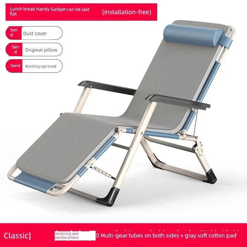 Folding Bed Single Bed Office Lunch Break Recliner Bed for Lunch Break For Home Adult Simple Accompanying Bed Portable Camp Bed - Estalios
