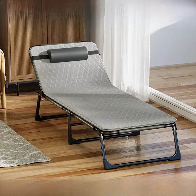 Folding Bed Single Bed Office Lunch Break Recliner Bed for Lunch Break For Home Adult Simple Accompanying Bed Three Fold Camp Bed - Estalios