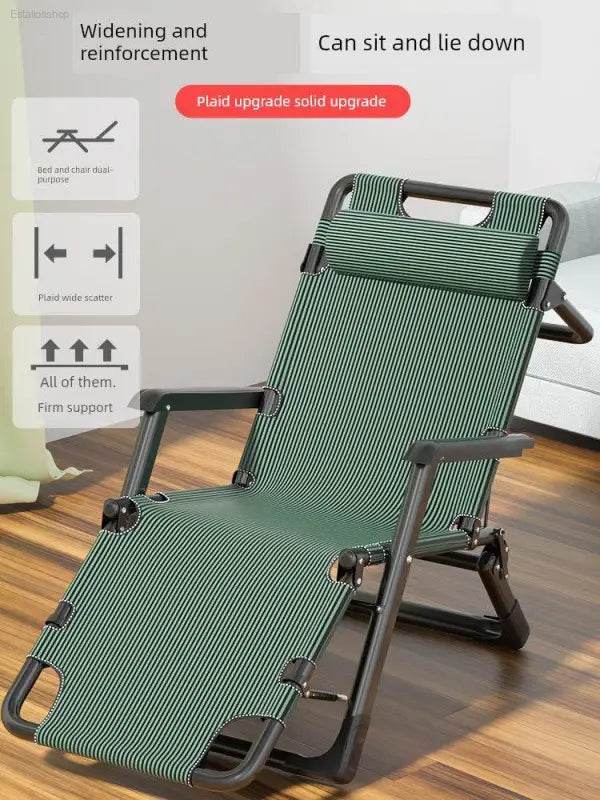Folding Bed Single Bed Office Lunch Break Recliner Bed for Lunch Break For Home Adult Simple Accompanying Bed Portable Camp Bed - Estalios