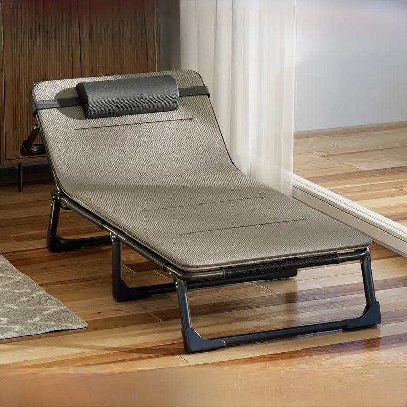 Folding Bed Single Bed Office Lunch Break Recliner Bed for Lunch Break For Home Adult Simple Accompanying Bed Three Fold Camp Bed - Estalios