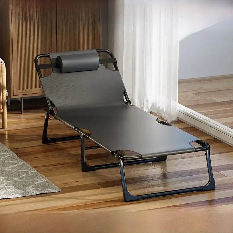 Folding Bed Single Bed Office Lunch Break Recliner Bed for Lunch Break For Home Adult Simple Accompanying Bed Three Fold Camp Bed - Estalios