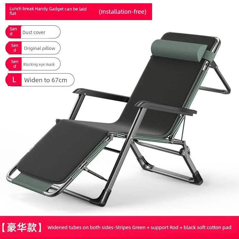 Folding Bed Single Bed Office Lunch Break Recliner Bed for Lunch Break For Home Adult Simple Accompanying Bed Portable Camp Bed - Estalios