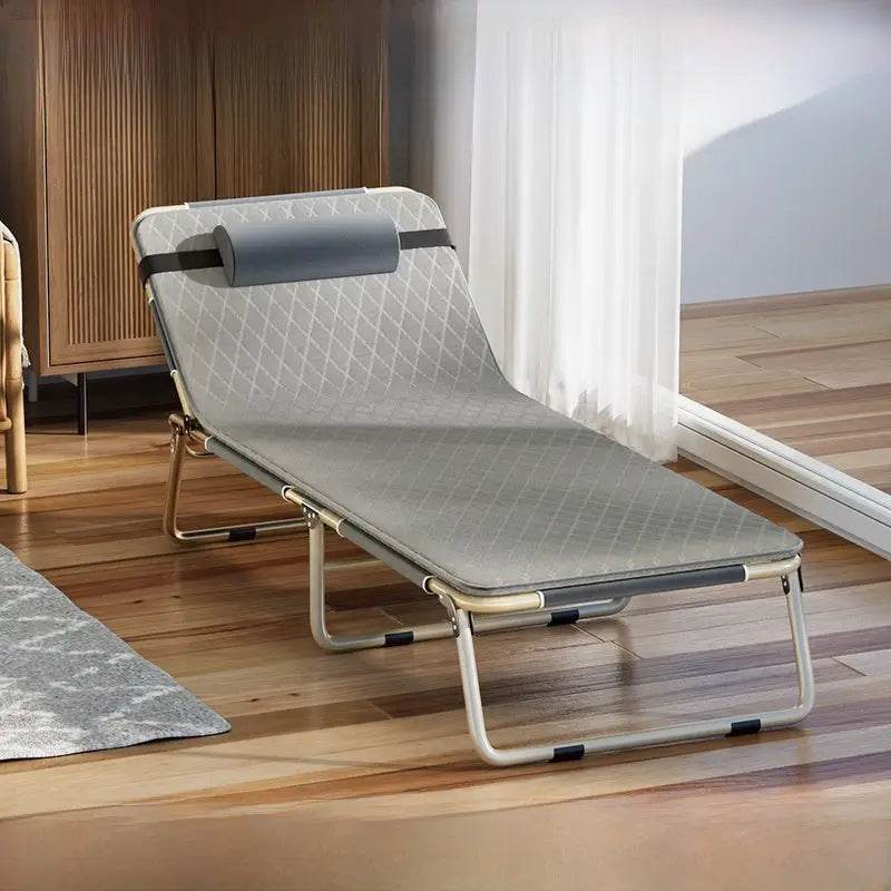 Folding Bed Single Bed Office Lunch Break Recliner Bed for Lunch Break For Home Adult Simple Accompanying Bed Three Fold Camp Bed - Estalios