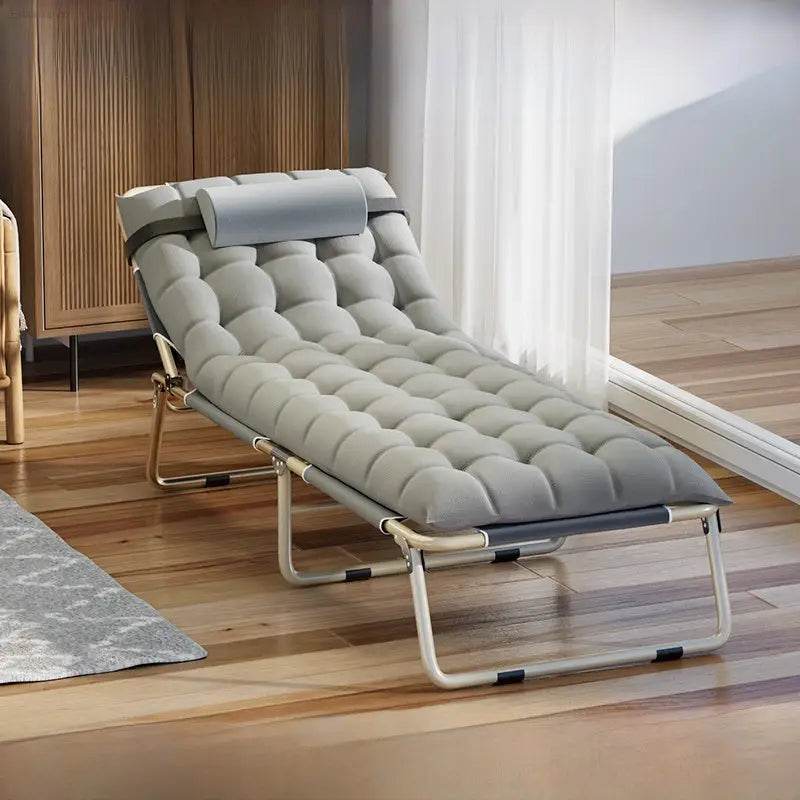 Folding Bed Single Bed Office Lunch Break Recliner Bed for Lunch Break For Home Adult Simple Accompanying Bed Three Fold Camp Bed - Estalios