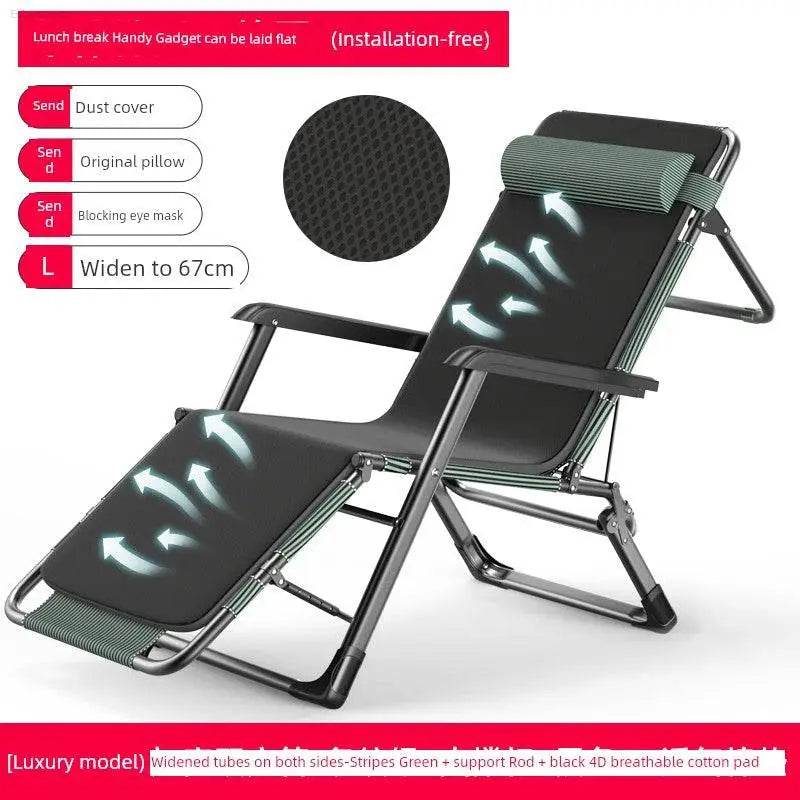 Folding Bed Single Bed Office Lunch Break Recliner Bed for Lunch Break For Home Adult Simple Accompanying Bed Portable Camp Bed - Estalios