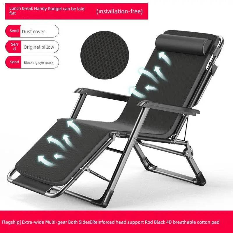 Folding Bed Single Bed Office Lunch Break Recliner Bed for Lunch Break For Home Adult Simple Accompanying Bed Portable Camp Bed - Estalios