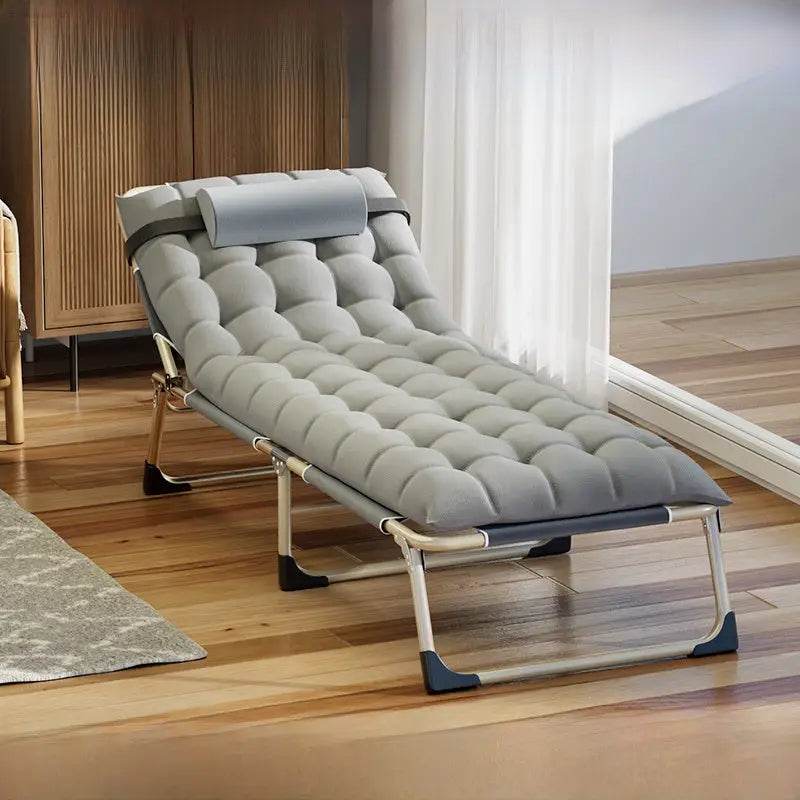 Folding Bed Single Bed Office Lunch Break Recliner Bed for Lunch Break For Home Adult Simple Accompanying Bed Three Fold Camp Bed - Estalios