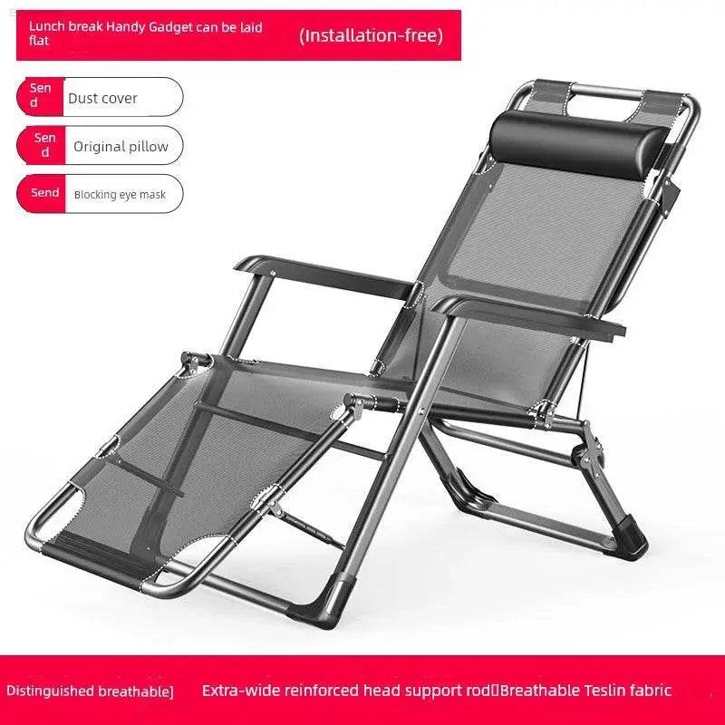 Folding Bed Single Bed Office Lunch Break Recliner Bed for Lunch Break For Home Adult Simple Accompanying Bed Portable Camp Bed - Estalios