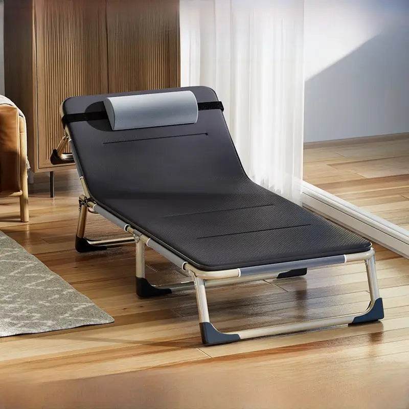 Folding Bed Single Bed Office Lunch Break Recliner Bed for Lunch Break For Home Adult Simple Accompanying Bed Three Fold Camp Bed - Estalios