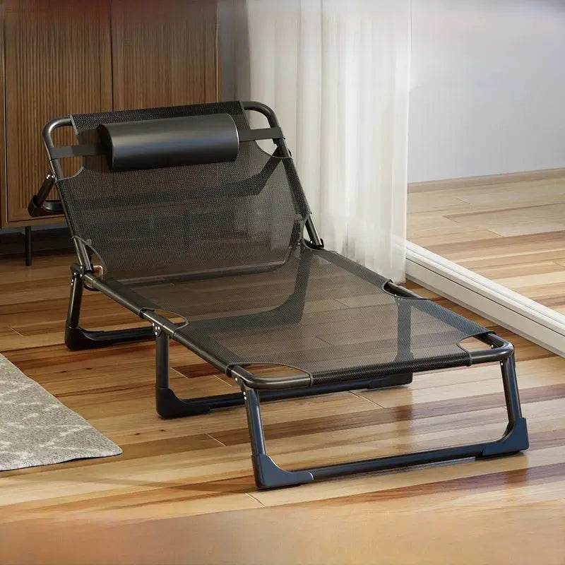 Folding Bed Single Bed Office Lunch Break Recliner Bed for Lunch Break For Home Adult Simple Accompanying Bed Three Fold Camp Bed - Estalios