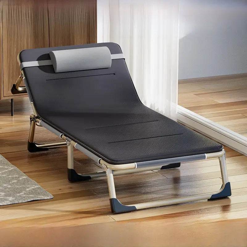 Folding Bed Single Bed Office Lunch Break Recliner Bed for Lunch Break For Home Adult Simple Accompanying Bed Three Fold Camp Bed - Estalios