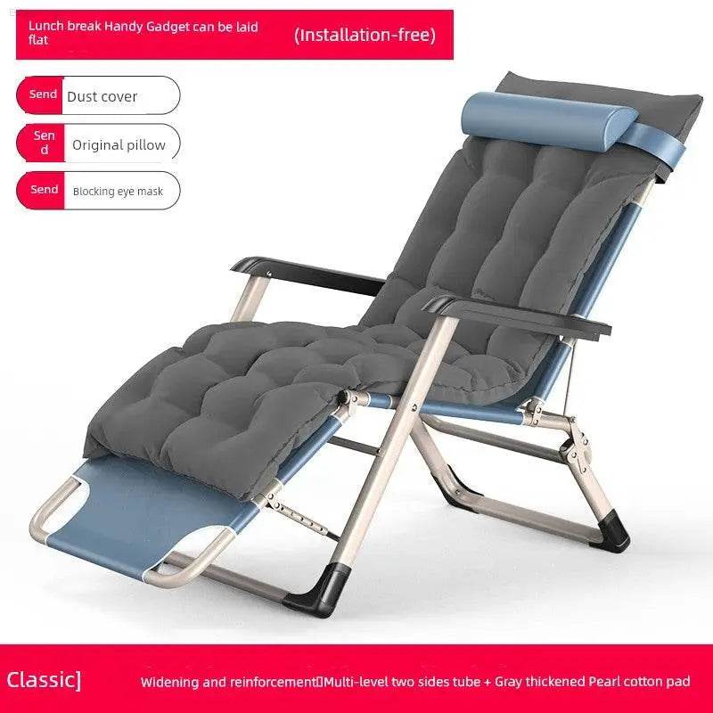Folding Bed Single Bed Office Lunch Break Recliner Bed for Lunch Break For Home Adult Simple Accompanying Bed Portable Camp Bed - Estalios
