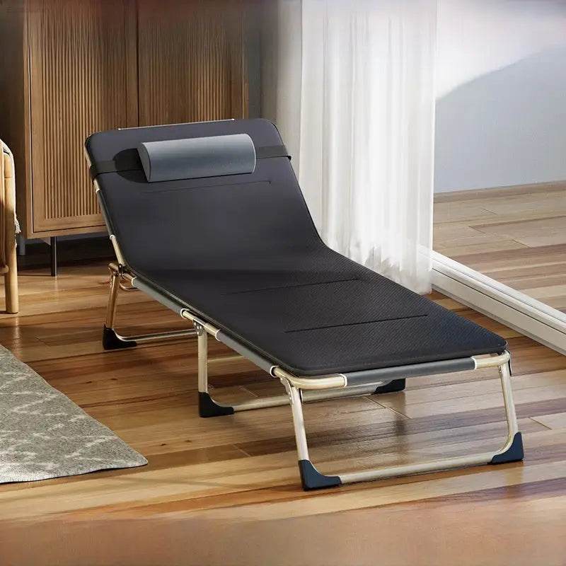 Folding Bed Single Bed Office Lunch Break Recliner Bed for Lunch Break For Home Adult Simple Accompanying Bed Three Fold Camp Bed - Estalios
