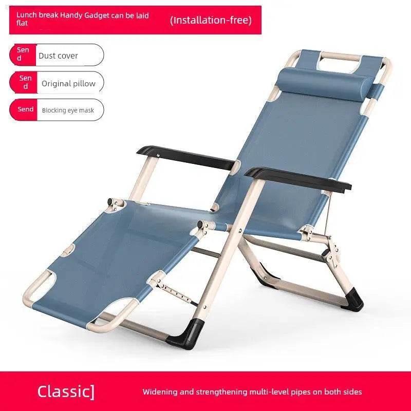 Folding Bed Single Bed Office Lunch Break Recliner Bed for Lunch Break For Home Adult Simple Accompanying Bed Portable Camp Bed - Estalios