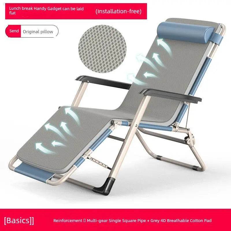 Folding Bed Single Bed Office Lunch Break Recliner Bed for Lunch Break For Home Adult Simple Accompanying Bed Portable Camp Bed - Estalios