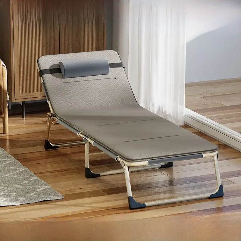 Folding Bed Single Bed Office Lunch Break Recliner Bed for Lunch Break For Home Adult Simple Accompanying Bed Three Fold Camp Bed - Estalios