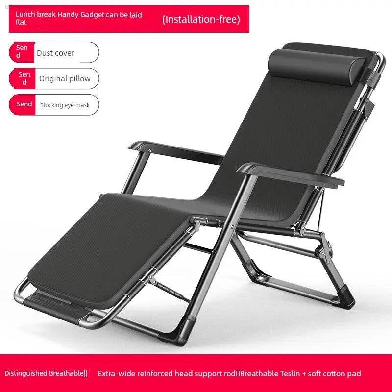 Folding Bed Single Bed Office Lunch Break Recliner Bed for Lunch Break For Home Adult Simple Accompanying Bed Portable Camp Bed - Estalios