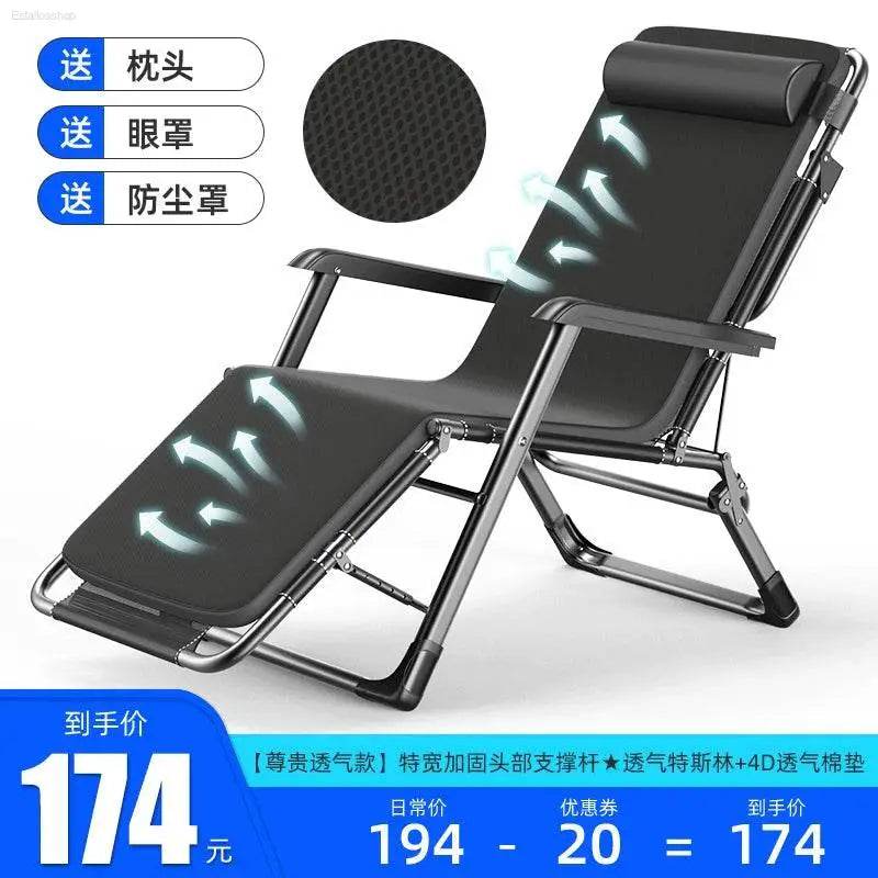 Folding Bed Single Recliner Noon Break Bed For Home Simple Accompanying Bed Handy Gadget Portable Camp Bed Office Bed for Lunch Break - Estalios