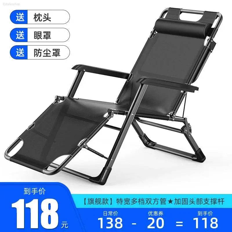 Folding Bed Single Recliner Noon Break Bed For Home Simple Accompanying Bed Handy Gadget Portable Camp Bed Office Bed for Lunch Break - Estalios