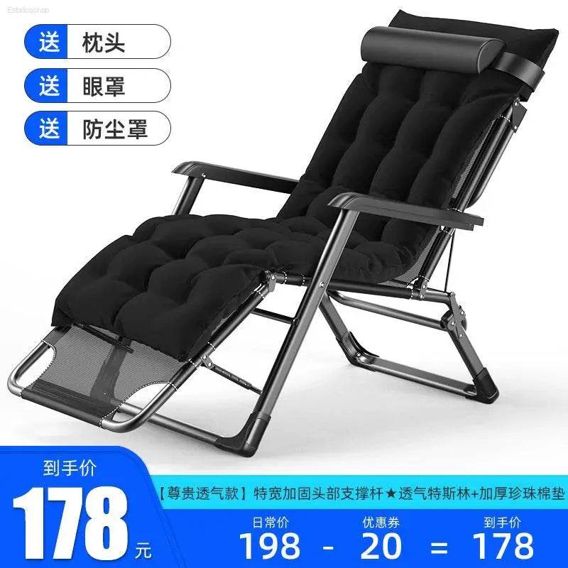 Folding Bed Single Recliner Noon Break Bed For Home Simple Accompanying Bed Handy Gadget Portable Camp Bed Office Bed for Lunch Break - Estalios