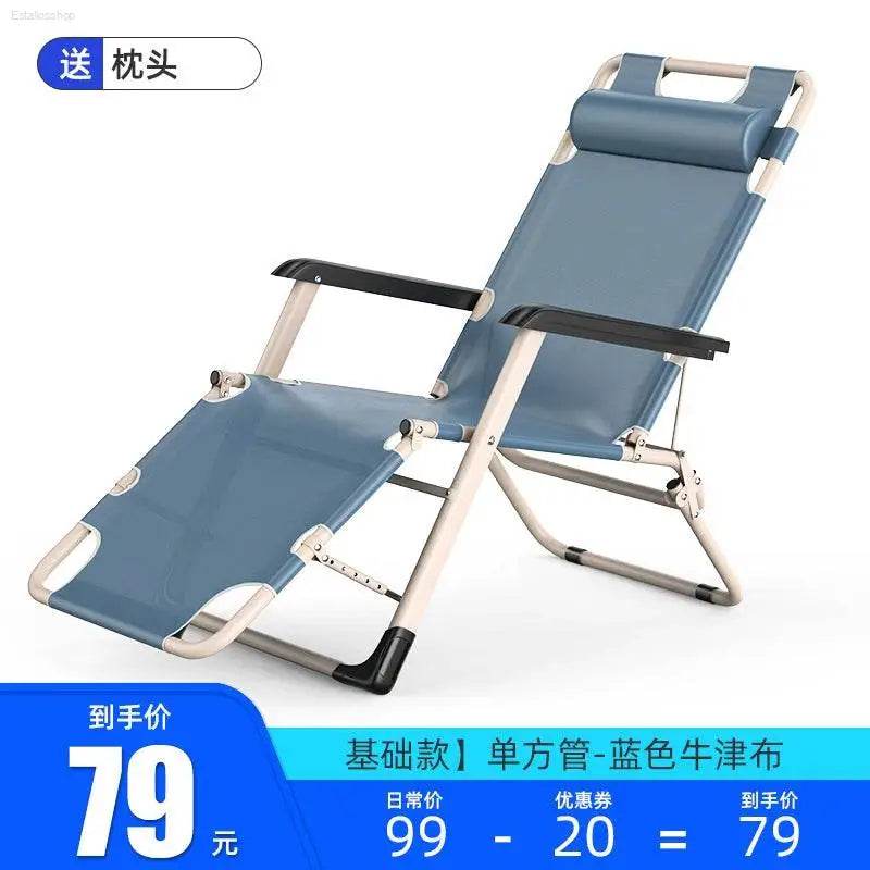 Folding Bed Single Recliner Noon Break Bed For Home Simple Accompanying Bed Handy Gadget Portable Camp Bed Office Bed for Lunch Break - Estalios