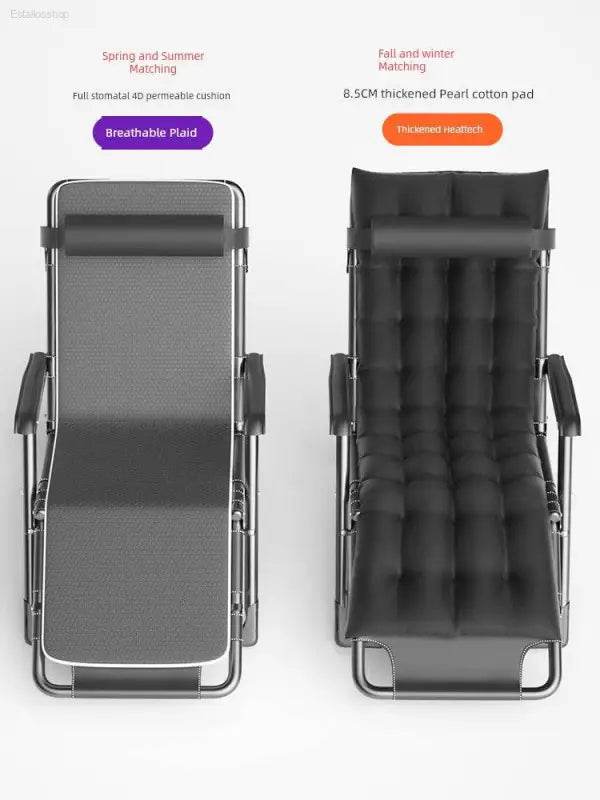Folding Bed Single Recliner Noon Break Bed For Home Simple Accompanying Bed Handy Gadget Portable Camp Bed Office Bed for Lunch Break - Estalios