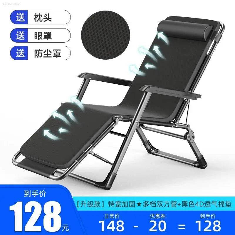 Folding Bed Single Recliner Noon Break Bed For Home Simple Accompanying Bed Handy Gadget Portable Camp Bed Office Bed for Lunch Break - Estalios