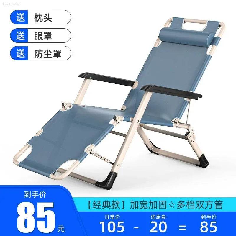 Folding Bed Single Recliner Noon Break Bed For Home Simple Accompanying Bed Handy Gadget Portable Camp Bed Office Bed for Lunch Break - Estalios