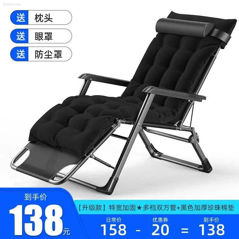 Folding Bed Single Recliner Noon Break Bed For Home Simple Accompanying Bed Handy Gadget Portable Camp Bed Office Bed for Lunch Break - Estalios