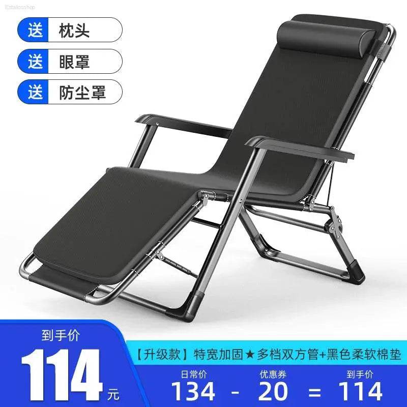 Folding Bed Single Recliner Noon Break Bed For Home Simple Accompanying Bed Handy Gadget Portable Camp Bed Office Bed for Lunch Break - Estalios