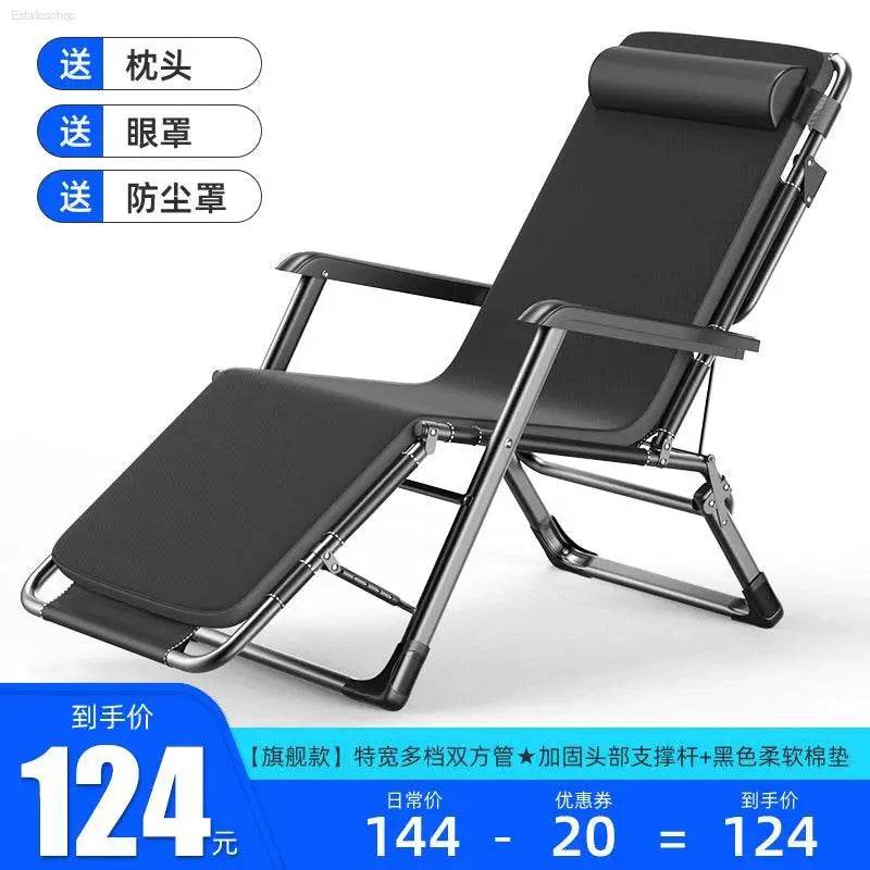 Folding Bed Single Recliner Noon Break Bed For Home Simple Accompanying Bed Handy Gadget Portable Camp Bed Office Bed for Lunch Break - Estalios
