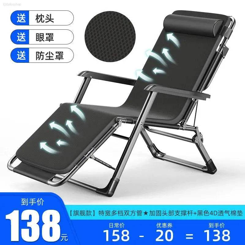 Folding Bed Single Recliner Noon Break Bed For Home Simple Accompanying Bed Handy Gadget Portable Camp Bed Office Bed for Lunch Break - Estalios