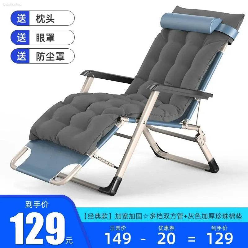 Folding Bed Single Recliner Noon Break Bed For Home Simple Accompanying Bed Handy Gadget Portable Camp Bed Office Bed for Lunch Break - Estalios